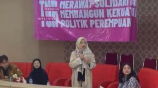 Talkshow Interaktif bertajuk “Menggugat Feodalisme Akademik Melalui Kepemimpinan Feminis” yang diselenggarakan Lingkar Studi Feminis (LSF) di Ruang Teater Fakultas Ilmu Tarbiyah dan Keguruan (FITK) UIN Syarif Hidayatullah Jakarta, Ciputat, Kota Tangerang Selatan, Jumat (10/7/2026).